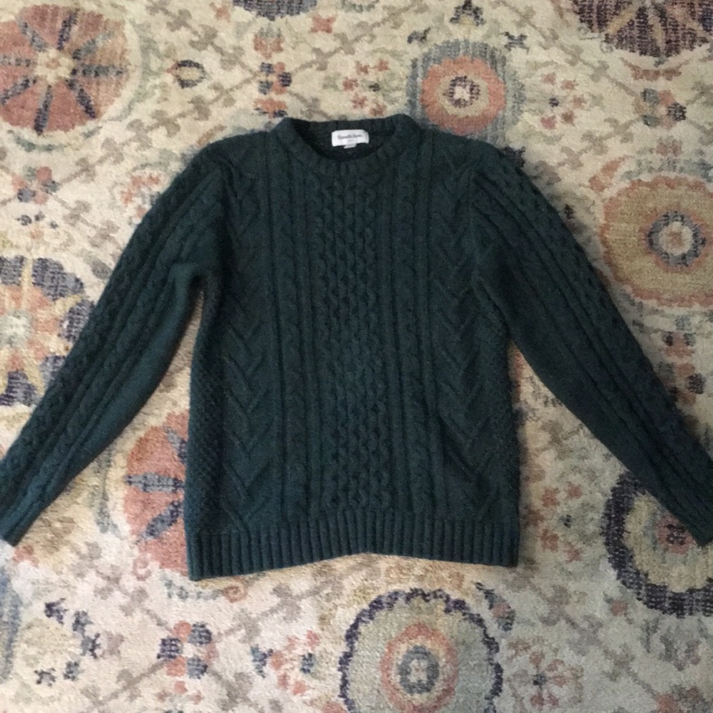 Green Cableknit Sweater